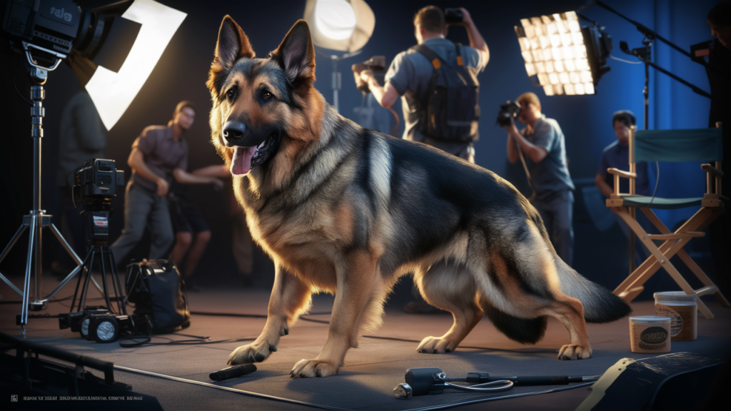 Sable German Shepherd on a movie