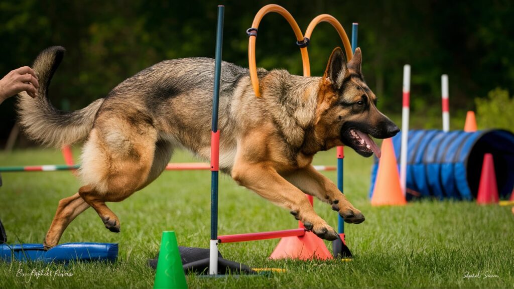 Sable German Shepherd running