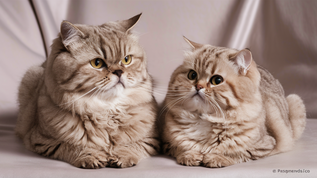 male and female Persian cat